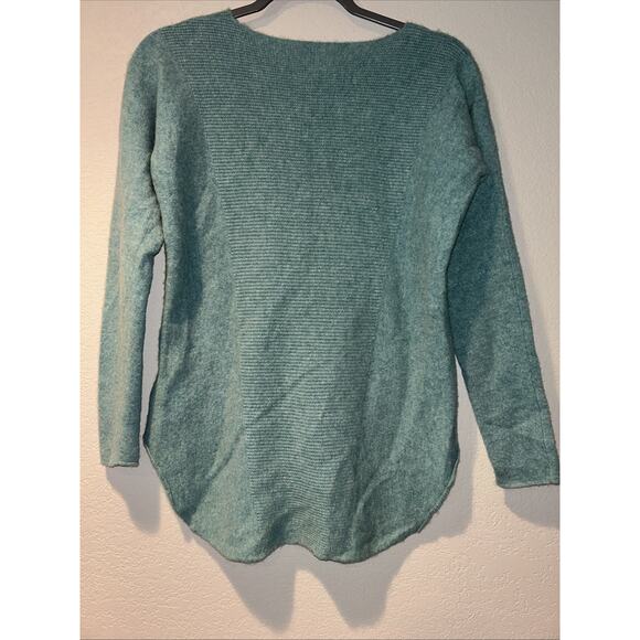 Max Studio Cashmere Sweater Womens Small Turquoise Round Hem Quiet Luxury - Picture 8 of 8